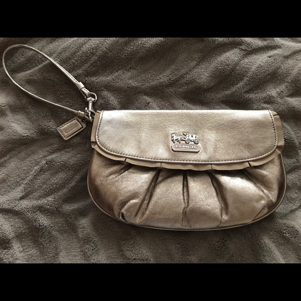 Coach leather wristlet